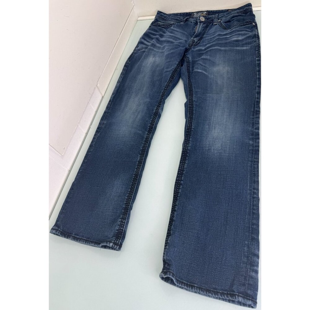Buckle Salvage Mayhem Jeans Men 31R Actual 32X31 Bootcut SLVG 23-460 Stretch Y2K